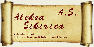 Aleksa Sikirica vizit kartica